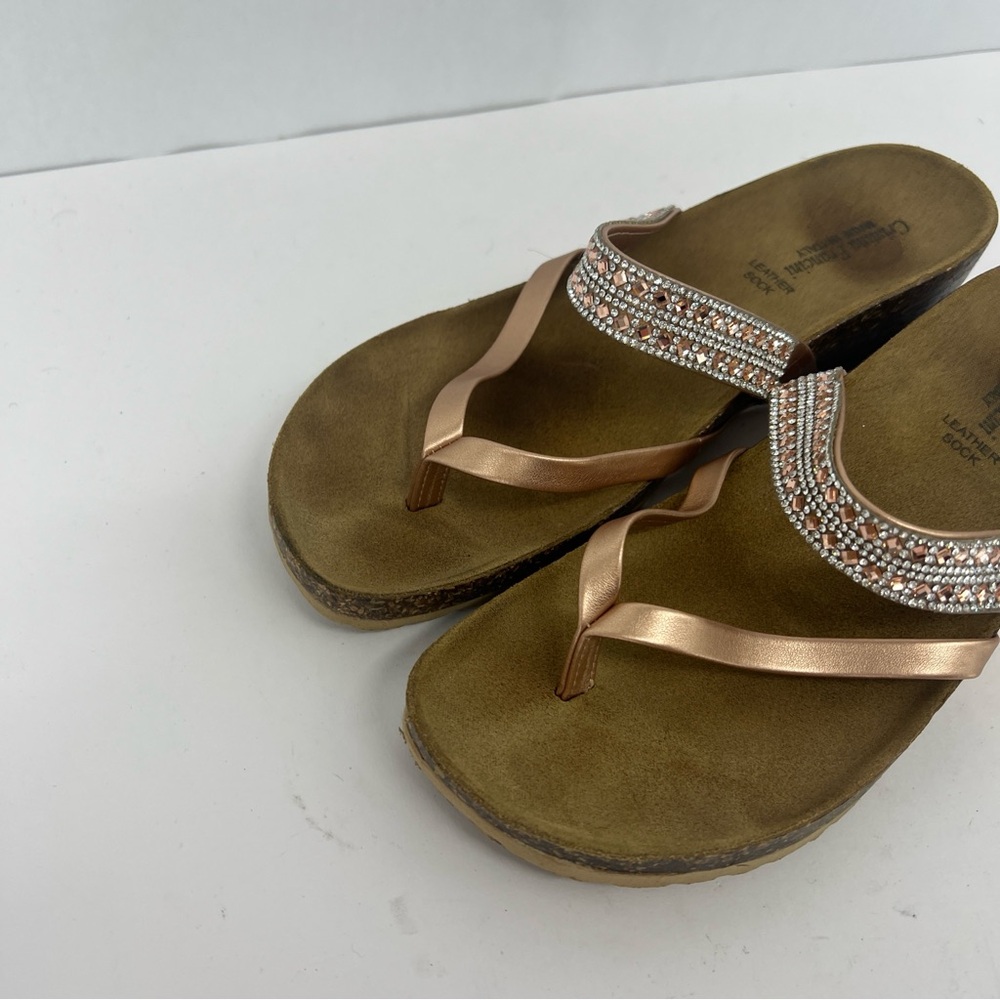 Stylish Bronze Rhinestone Sandals - Picture 9 of 14